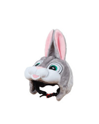 Couvre casque peluche brodée Lapin