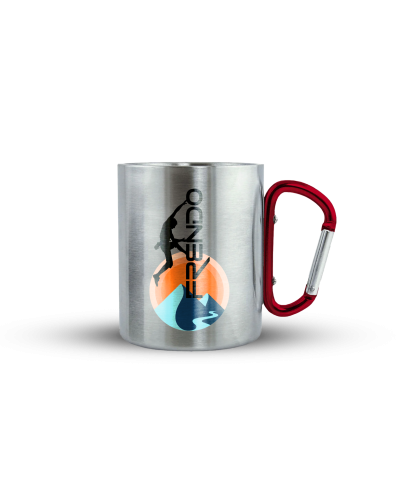 MUG ALU MOUSQUETONS ET SERIGRAPHIES