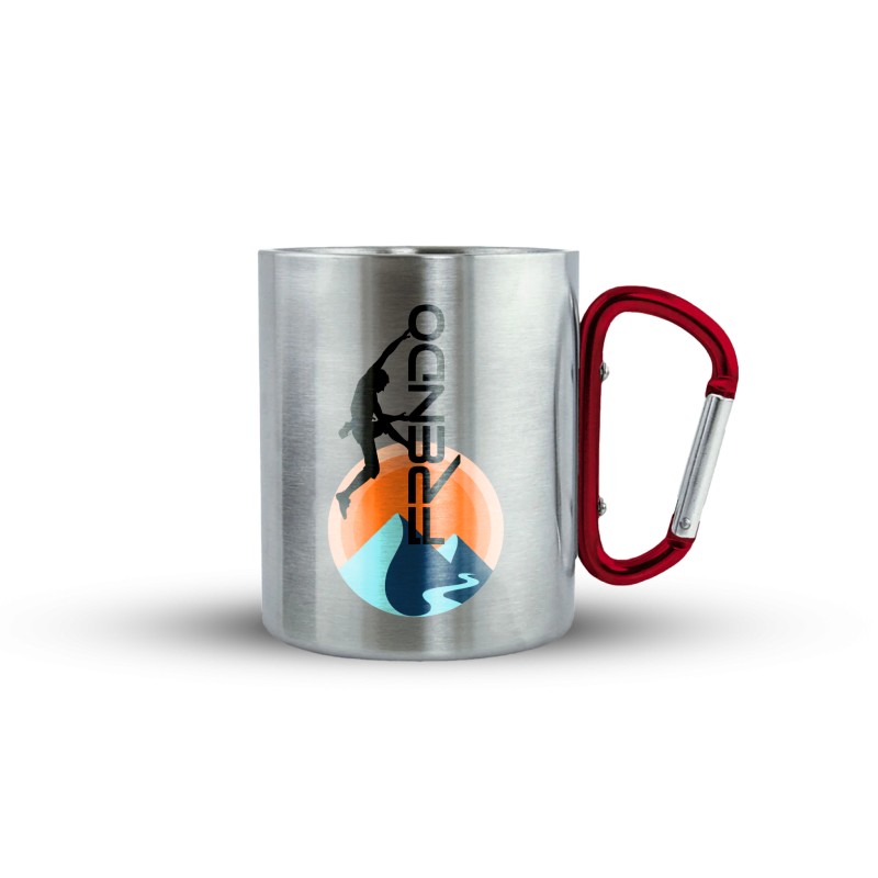 MUG ALU MOUSQUETONS ET SERIGRAPHIES