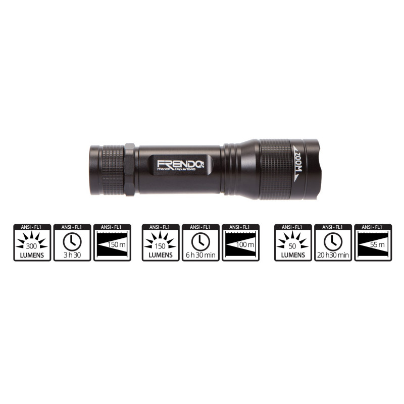 Torche TA 300 lumens à LED - FRENDO